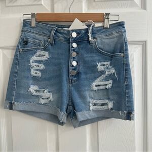 KanCan women's High Rise Button Fly 3in Short size 5/26 NWT